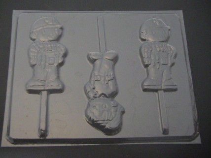 221sp Builder Bob and Windy Chocolate or Hard Candy Lollipop Mold